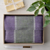 Papier Mousseline Tissu de laine vert et mauve (Cadeau)