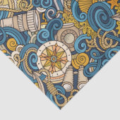 Papier Mousseline Tissu de l'enveloppe cadeau nautique (Détail)