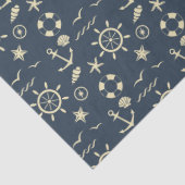 Papier Mousseline Tissu de l'enveloppe cadeau nautique (Détail)