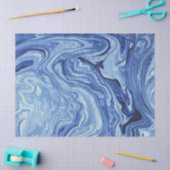 Papier Mousseline Tissu de marbre bleu d'enveloppe de cadeau de (Artisanat)