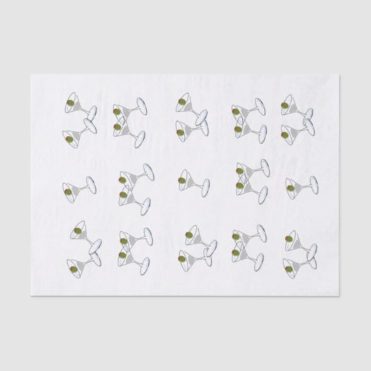 Papier Mousseline Tissu de papier Martini Glaces (Recto)