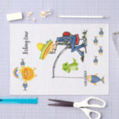 Papier Mousseline Tissu de pêche poisson poisson arc-en-ciel pêcheur (Artisanat)