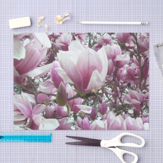 Papier Mousseline Tissu de recouvrement - Saucer Magnolia (Artisanat)