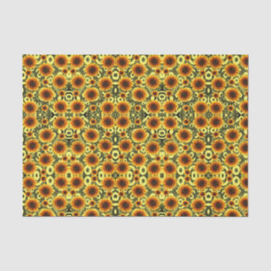 Papier Mousseline Tissu décoratif tournesols