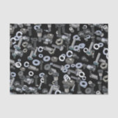 Papier Mousseline Tissu d'enrobage - Nuts et boulons (Recto)