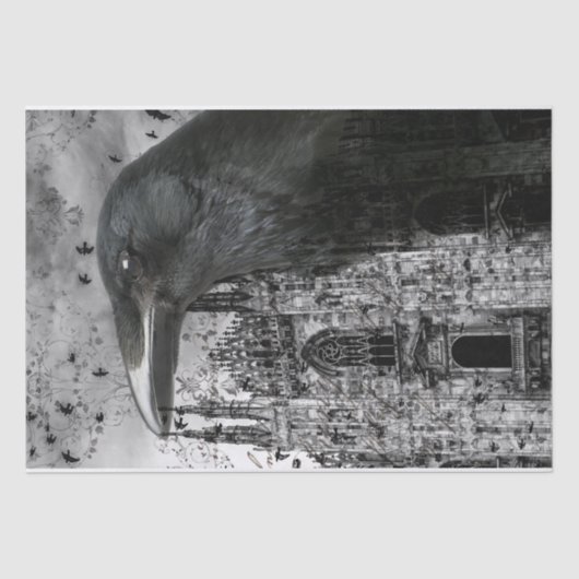 Papier Mousseline Tissu du collage de Raven (Recto)