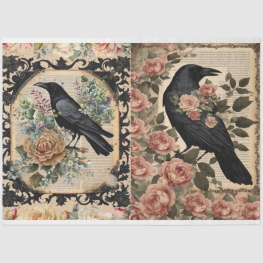 Papier Mousseline Tissu du corbeau (Recto)