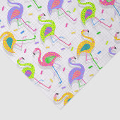 Papier Mousseline Tissu Flamant rose pour emballage cadeau (Détail)