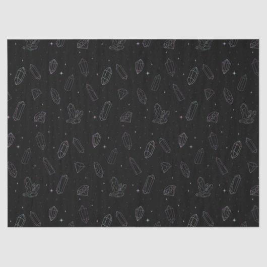 Papier Mousseline Tissu magique à motif holographique en cristal chi (Recto)