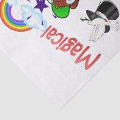 Papier Mousseline Tissu Papier arc-en-ciel singe magique (Détail)