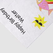 Papier Mousseline Tissu Papier baleine Sun Fish Rainbow (Détail)