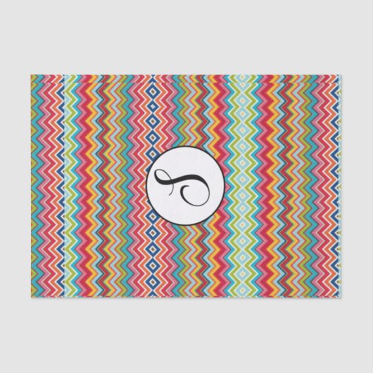 Papier Mousseline Tissu papier Chevron (Recto)