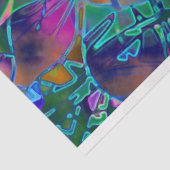 Papier Mousseline Tissu Papier Floral Verre Abstrait (Détail)