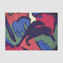 TISSU PAPIER FRANZ MARC HORSES