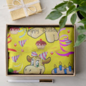 Papier Mousseline Tissu Papier Giraffe Joyeux anniversaire (Cadeau)