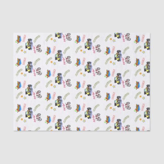 Papier Mousseline Tissu Papier Hero Voiture à vélo avion (Recto)