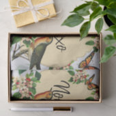 Papier Mousseline Tissu Papier Oiseau Vintage (Cadeau)