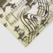 Papier Mousseline Tissu papier or étoile blanche (Détail)