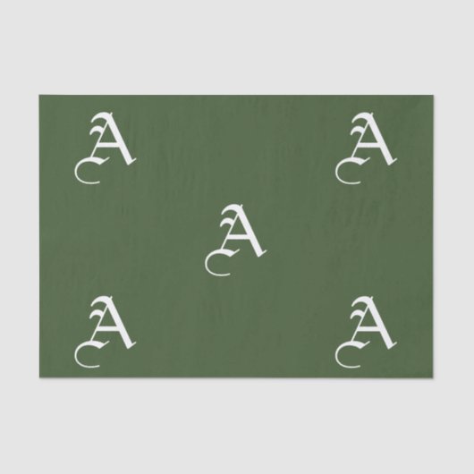 Papier Mousseline Tissu papier PERSONNALISÉ INITIAL (Recto)