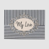 Papier Mousseline Tissu Papier Plage Bande Noire (Recto)