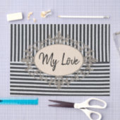 Papier Mousseline Tissu Papier Plage Bande Noire (Artisanat)