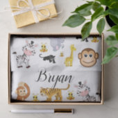 Papier Mousseline Tissu papier singe Tigers éléphant (Cadeau)