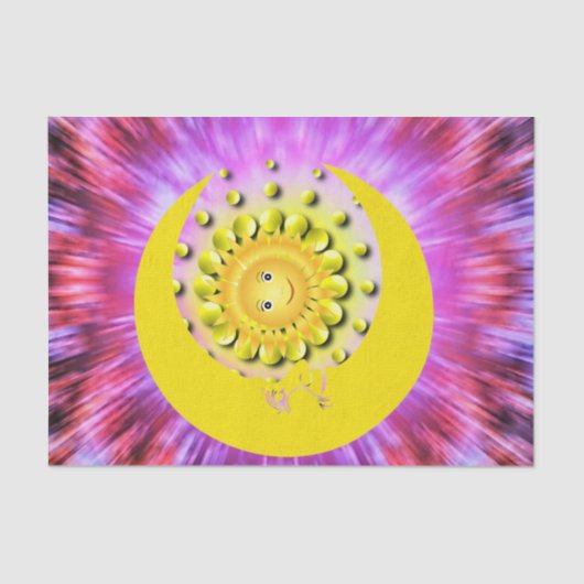 Papier Mousseline Tissu Papier Sun Moon (Recto)