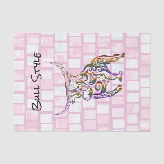 Papier Mousseline Tissu Papier Tige Style Brick rose (Recto)