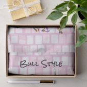 Papier Mousseline Tissu Papier Tige Style Brick rose (Cadeau)