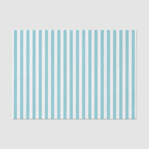Papier Mousseline Tissu rayé bleu et blanc