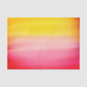 Papier Mousseline Tissu rose d'aquarelle d'Ombre et jaune fait sur