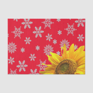 Papier Mousseline Tissu rouge Tissu rouge Tournesol
