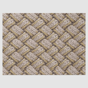 Papier Mousseline Tissu Tricoté Fil Tressé – Beige Chaud (3)
