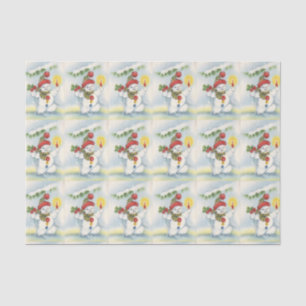 Papier Mousseline tissu vintage de partie de tuile de bonhomme de