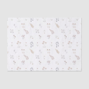 Papier Mousseline Tissue Paper (25 cm x 38 cm) - Cute Floral Pattern