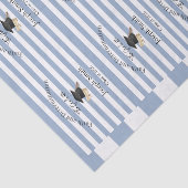 Papier Mousseline Tissue Paper Blue & White Stripe Graduation 2026 (Détail)