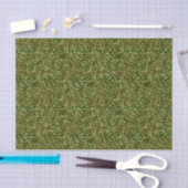 Papier Mousseline Tissue Paper - Green And Gold Pattern (Artisanat)