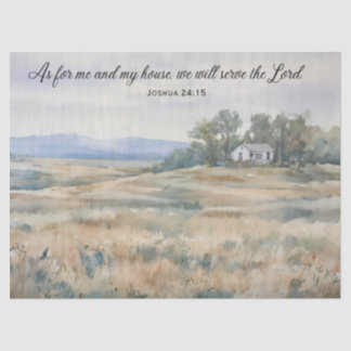 Papier Mousseline Tissue Paper - Joshua 24:15 - A House on a Prairie