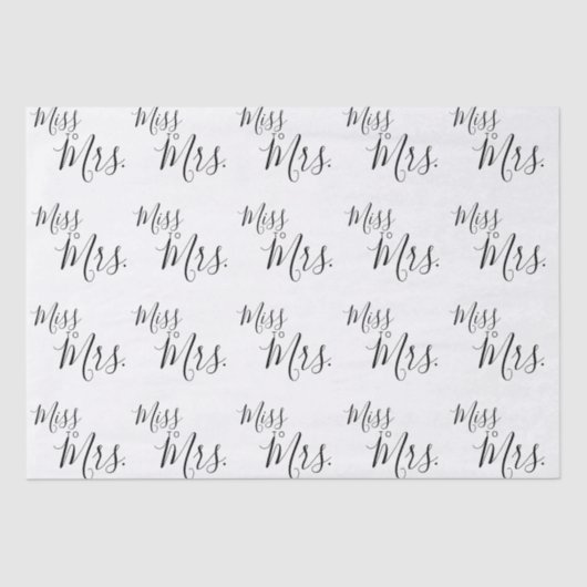 Papier Mousseline Tissue Paper - Mlle à Mme. (Recto)