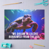 Papier Mousseline Tissus/papier de découpage de la tortue de mer (Artisanat)