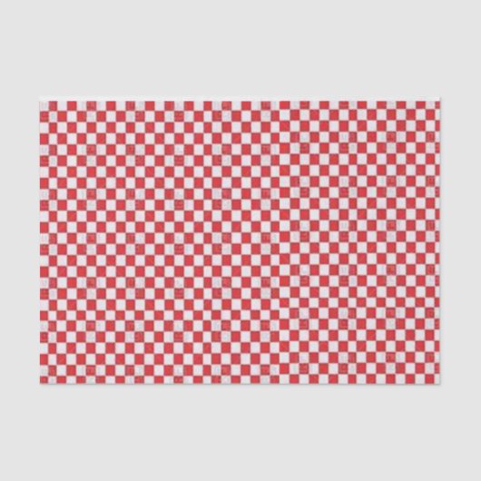 Papier Mousseline Tissus Papier Tissu Tresses Rouge Plaid (Recto)