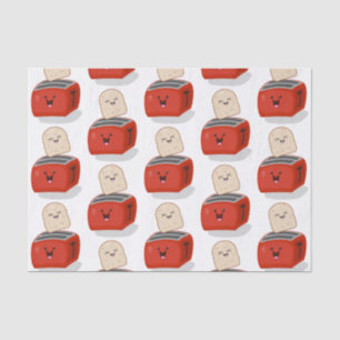 Papier Mousseline Toast de Cute kawaii et dessin animé de grille-pai