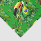Papier Mousseline Toco Toucan avec drapeau brésilien (Détail)