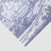Papier Mousseline Toile Bleue Découpage Vintage Français (Détail)