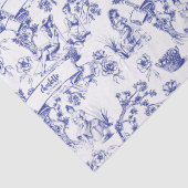 Papier Mousseline Toile bleue et blanche (Détail)