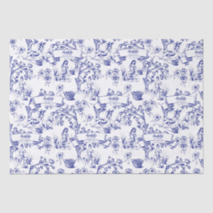Papier Mousseline Toile Bleue et Blanche