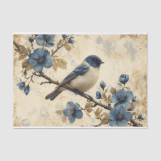 Papier Mousseline Toile de Jouy Bluebird