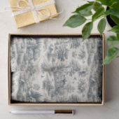 Papier Mousseline Toile de Jouy Campagne Papier Tissu | Élégant (Cadeau)