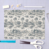 Papier Mousseline Toile de Jouy Campagne Papier Tissu | Élégant (Artisanat)