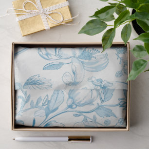 Papier Mousseline Toile de jouy Chinoiseries Pivoines Floral